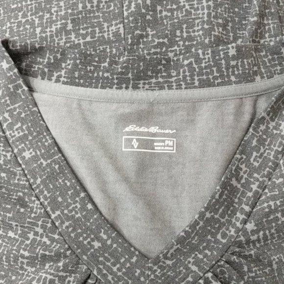 Eddie Bauer gray abstract print dress super soft - Picture 9 of 11